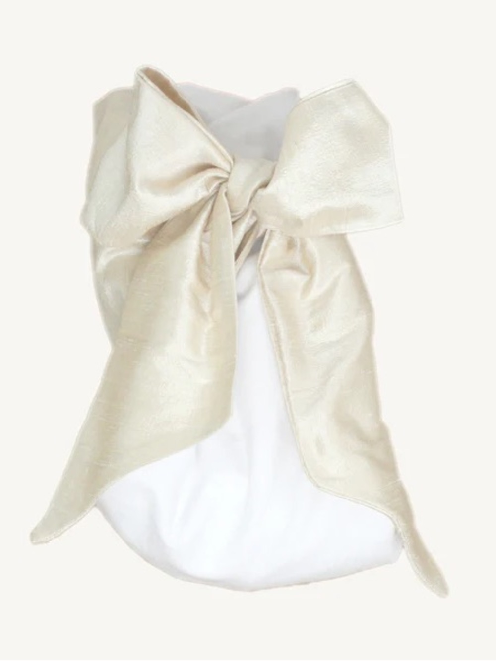 Beaufort Bonnet Swaddle Bow- Satin Pearl